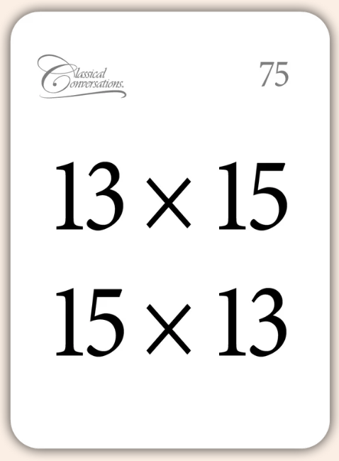 Multiplication: The Commutative Law (Math Flashcards)