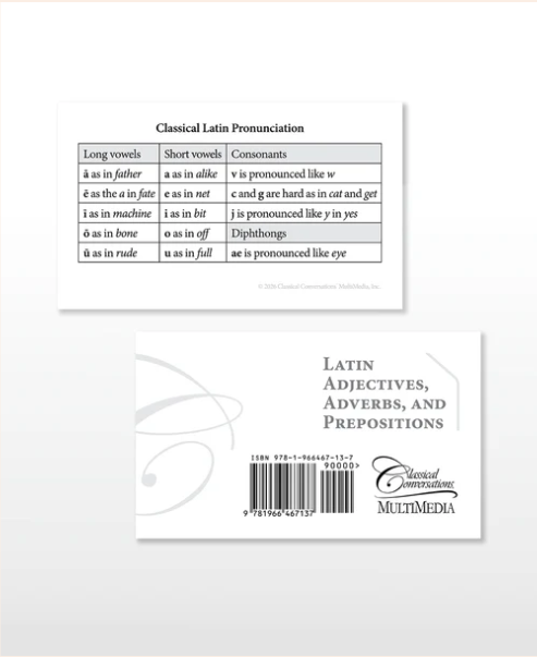 Latin Adjectives, Adverbs & Prepositions Flash Cards