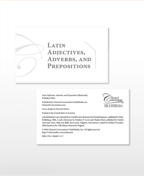 Latin Adjectives, Adverbs & Prepositions Flash Cards
