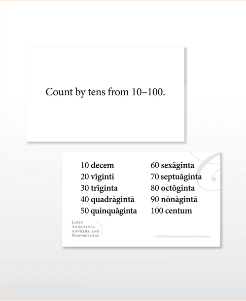 Latin Adjectives, Adverbs & Prepositions Flash Cards