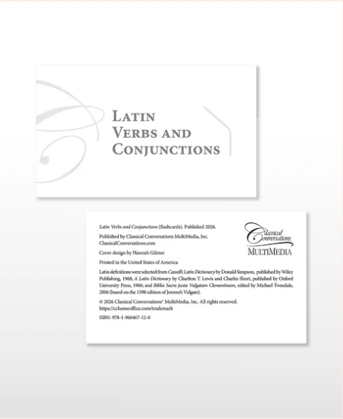 Latin Verbs & Conjugations Flash Cards