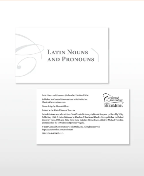Latin Nouns & Pronouns Flash Cards