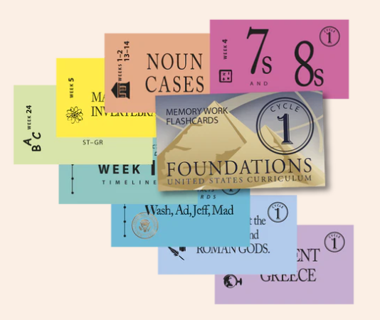 MEMORY WORK FLASH CARDS CYCLE 1